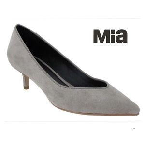 NEW MIA JANETTE POINTED TOE KITTEN HEEL PUMPS Size 7 Grey